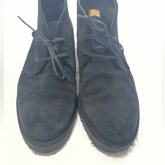 Vince Black Suede Chukka Boot Lace-Up Round Toe Men's US 11 EU 45 Casual